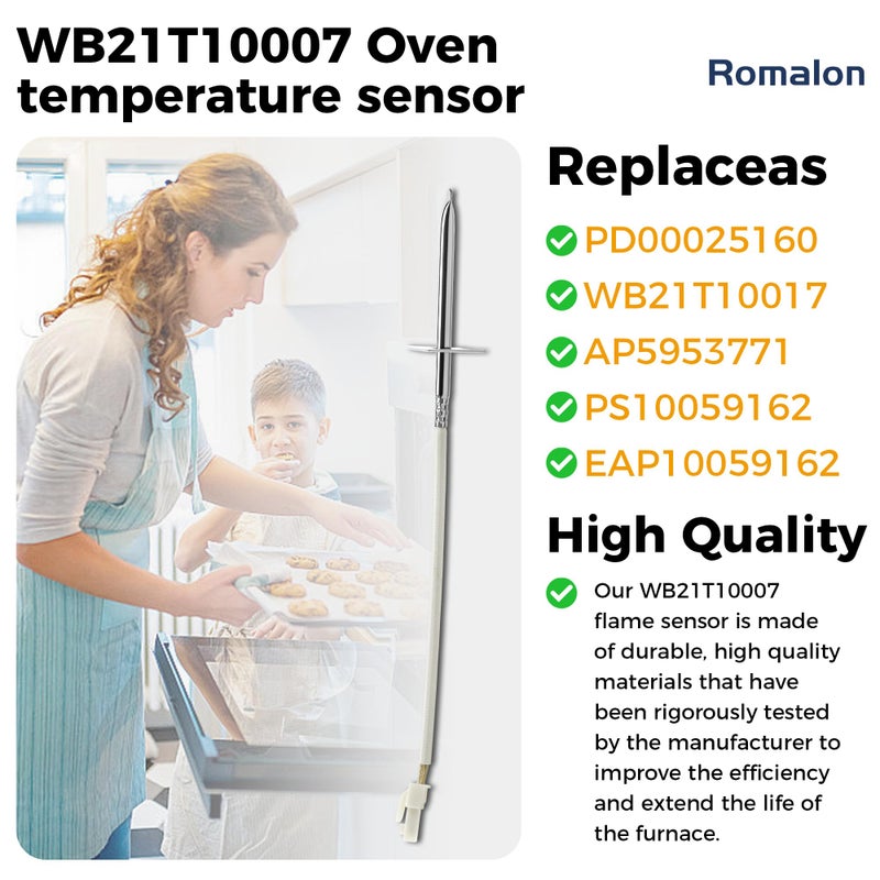 Romalon WB21T10007 Electric Sensor WB21X22134 Range Oven Temperature Sensor Replacement Assembly Fit for GE Hotpoint Kenmore Stove Oven Range by Romalon - Image 3